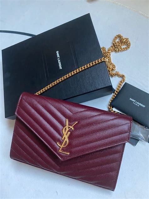 ysl chain wallet beige|YSL cassandre wallet on chain.